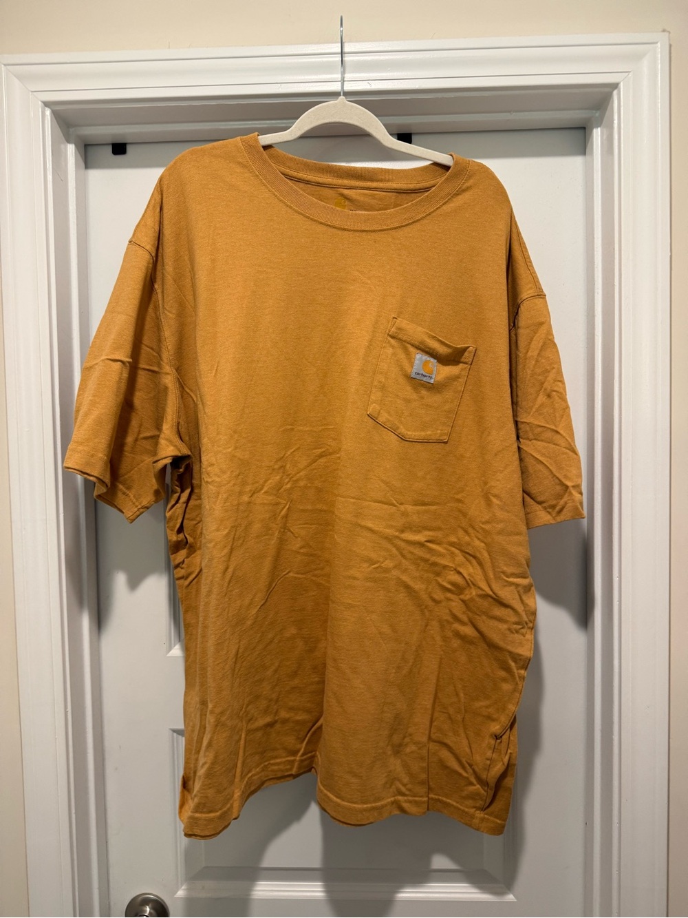 Carhartt Men’s Short Sleeve Pocket Tee in Mustard Gold